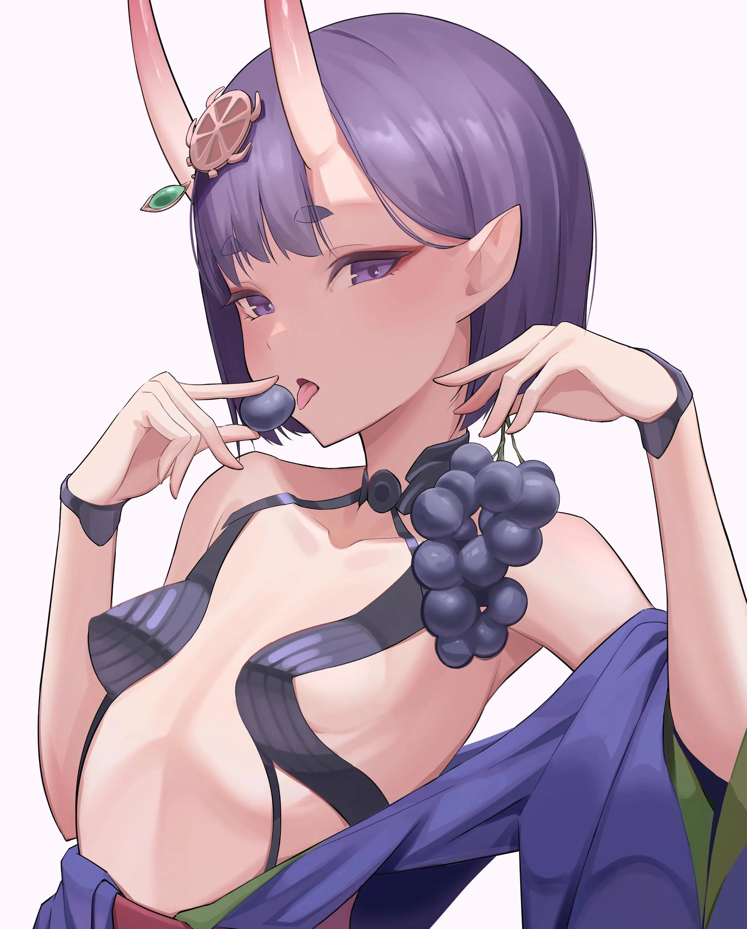 Shuten Douji Eating Grape