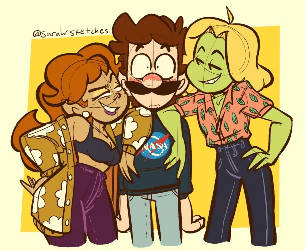 The Flower Princess or the Bean Prince, who should Luigi get with? (SarahSketches)