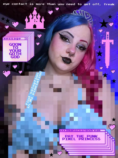 the princess saves the pixel pumper in this one~