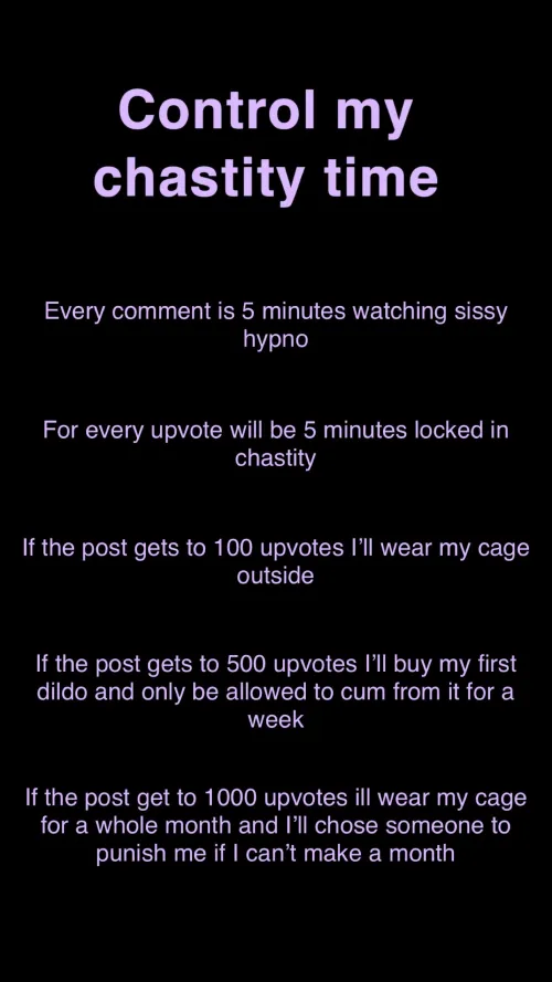 Upvote chastity game
