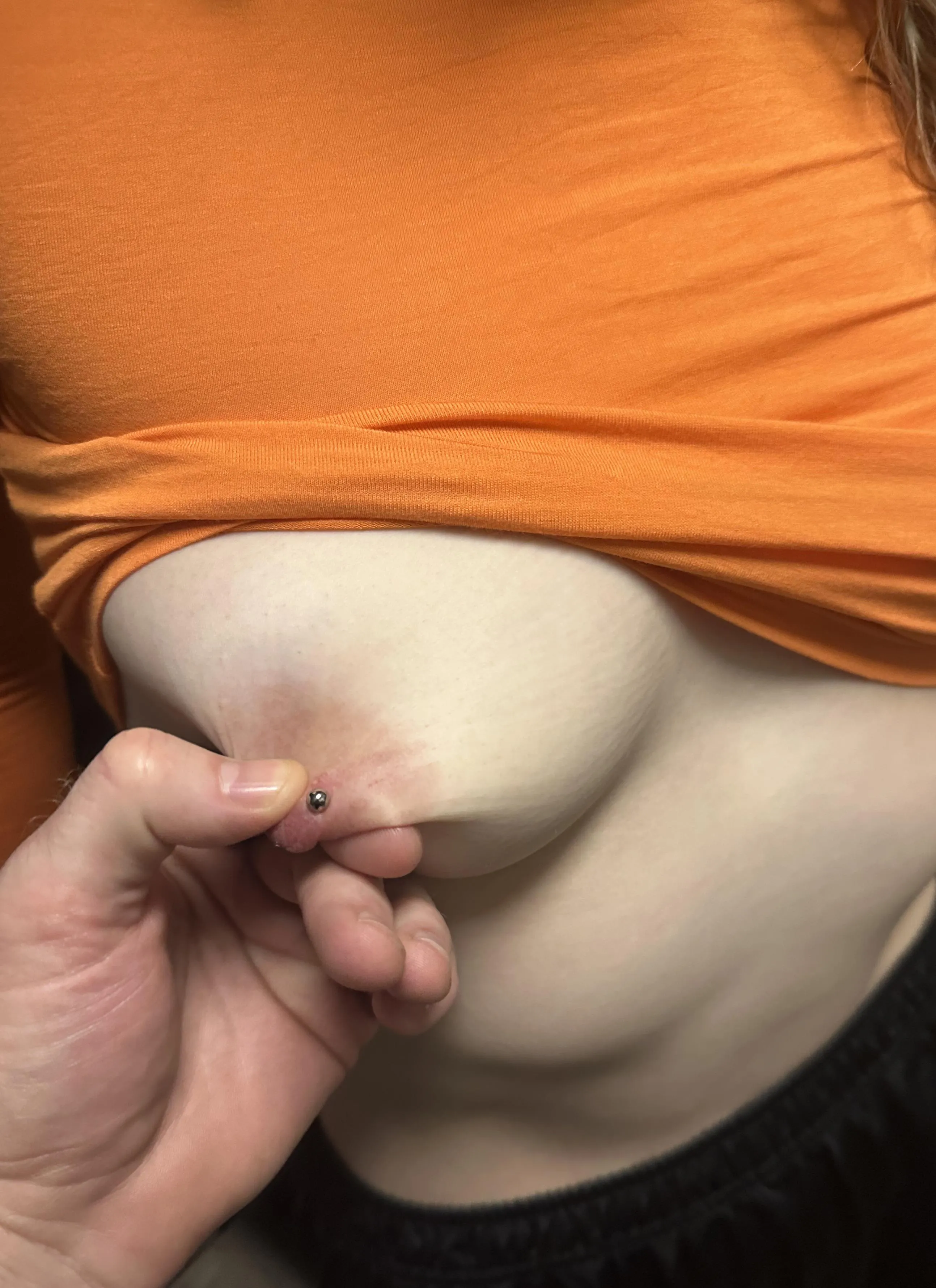 When she misbehaves her pink nipples get punished