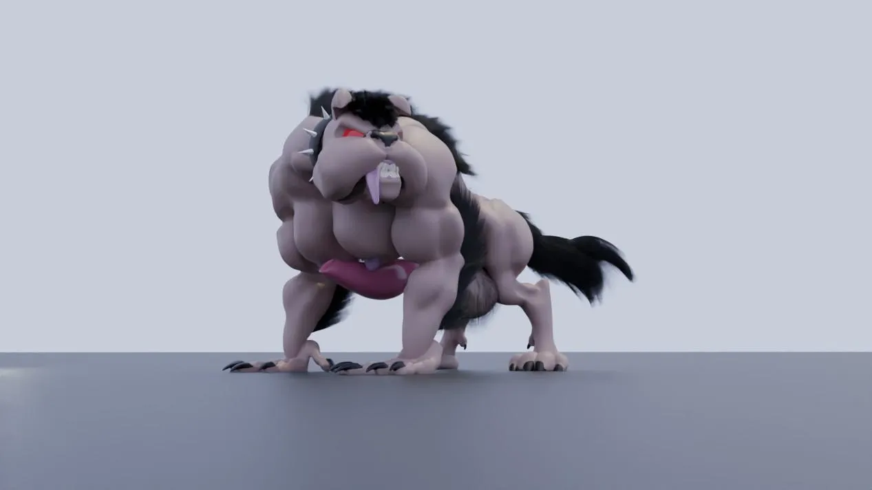Bulldog WereDog! (Futanari) (Blender)
