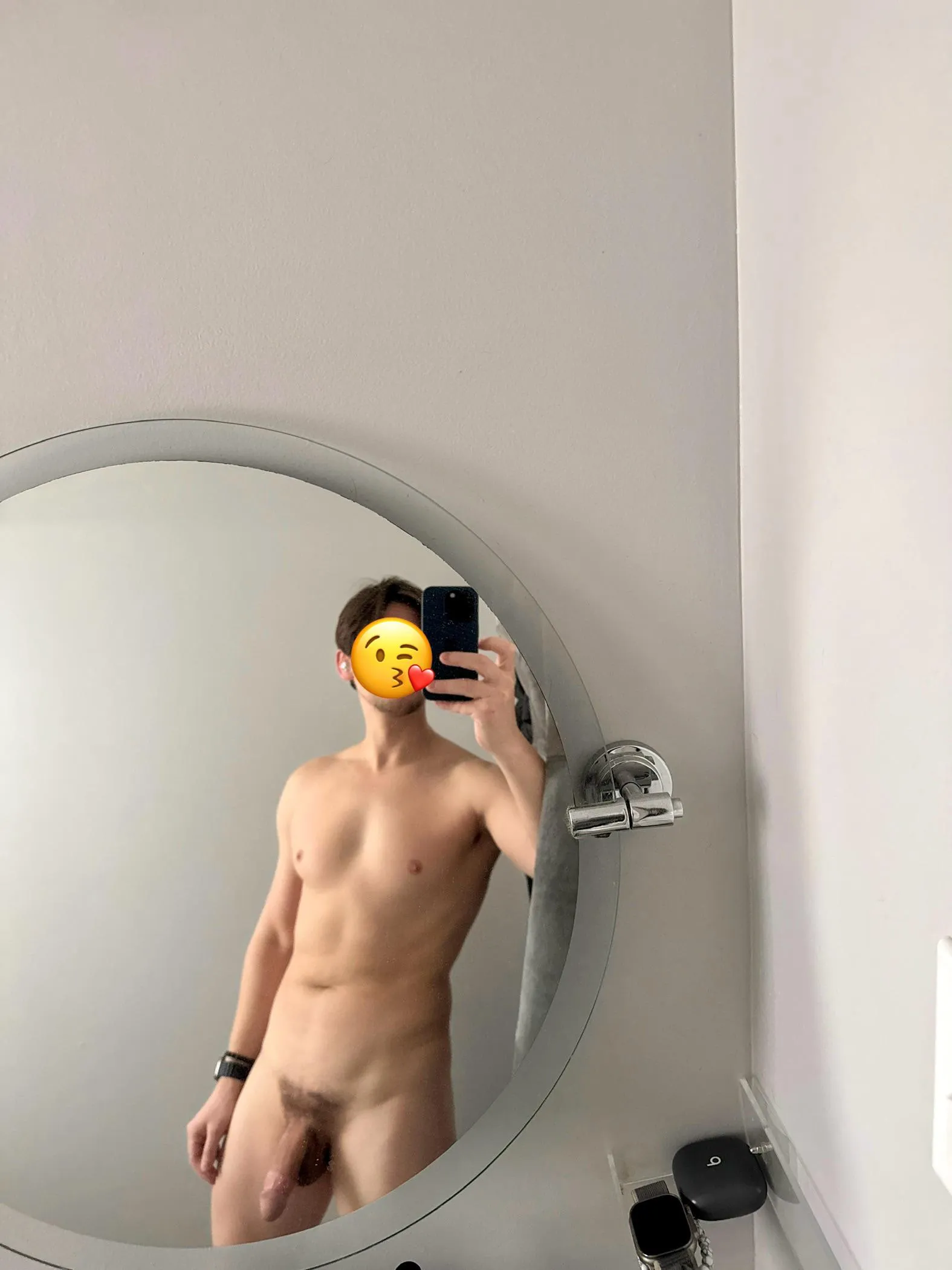 But first, let me take a nude selfie