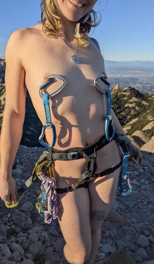Climbing naked gives me goosebumps