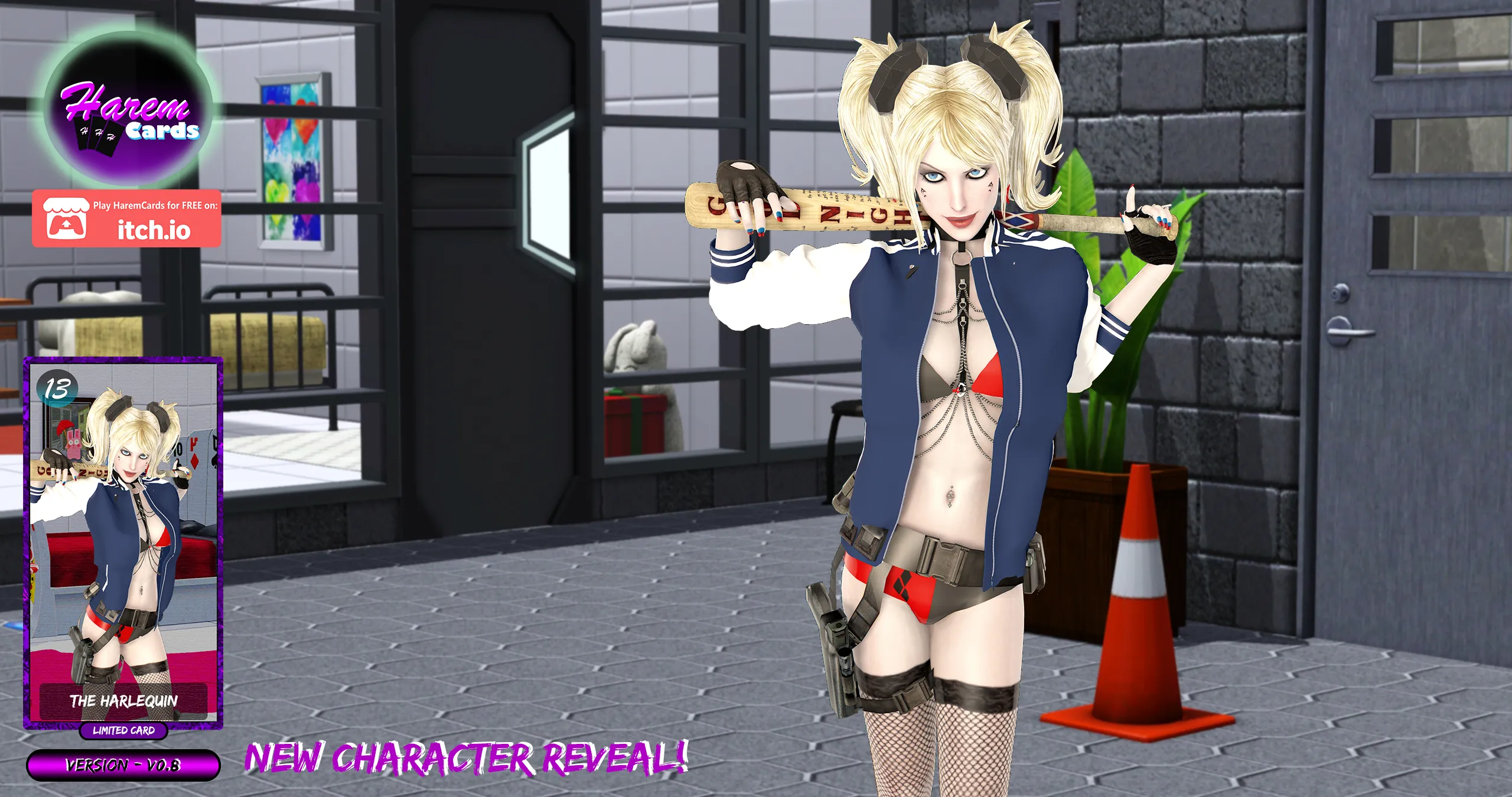 Harley is finally coming to HaremCards V0.8! (Pink Palm Production) [HaremCards]