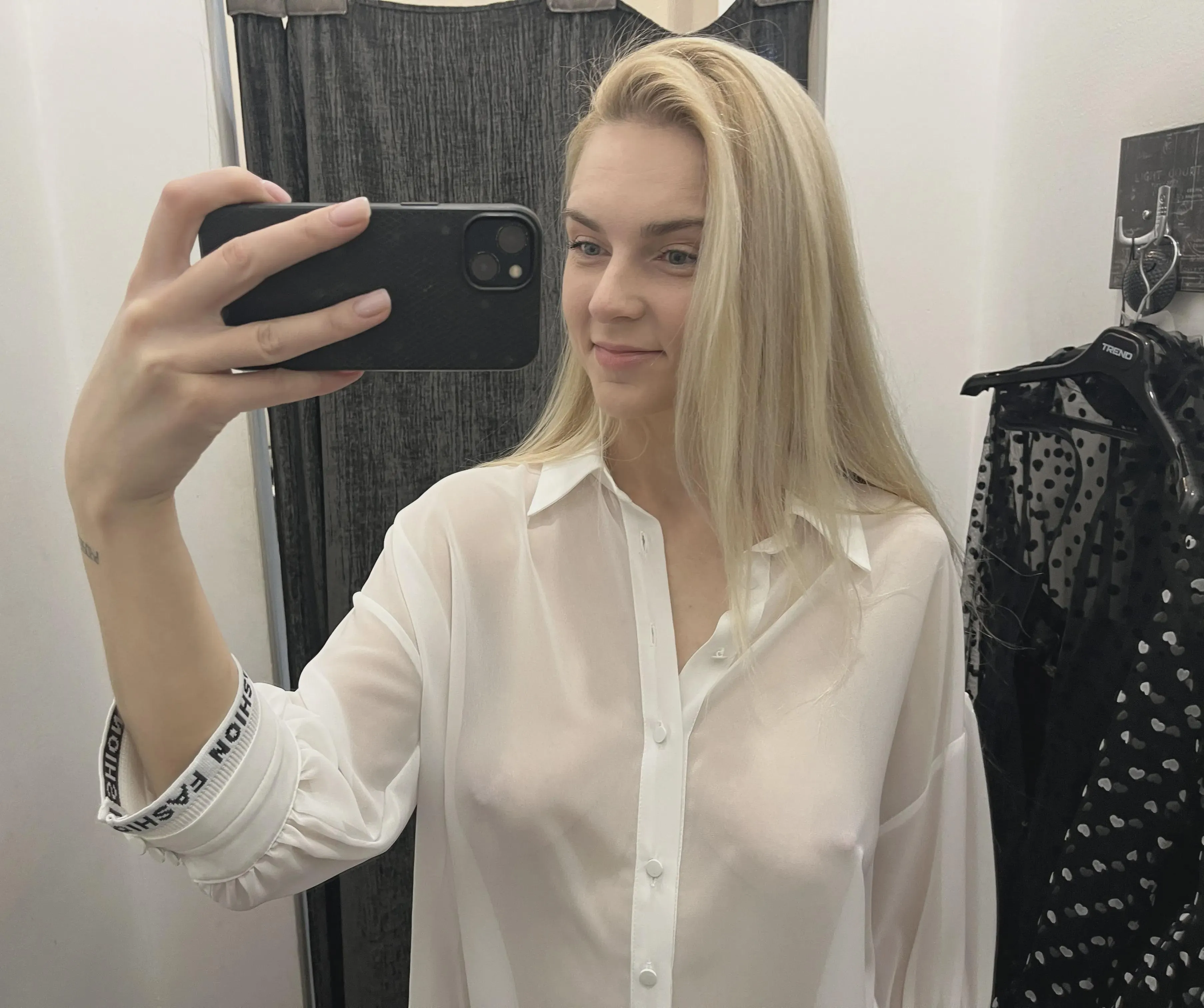 I couldnt resist taking a picture in the fitting room