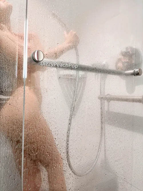 I get SO excited when I see a hotel shower with a glass door!