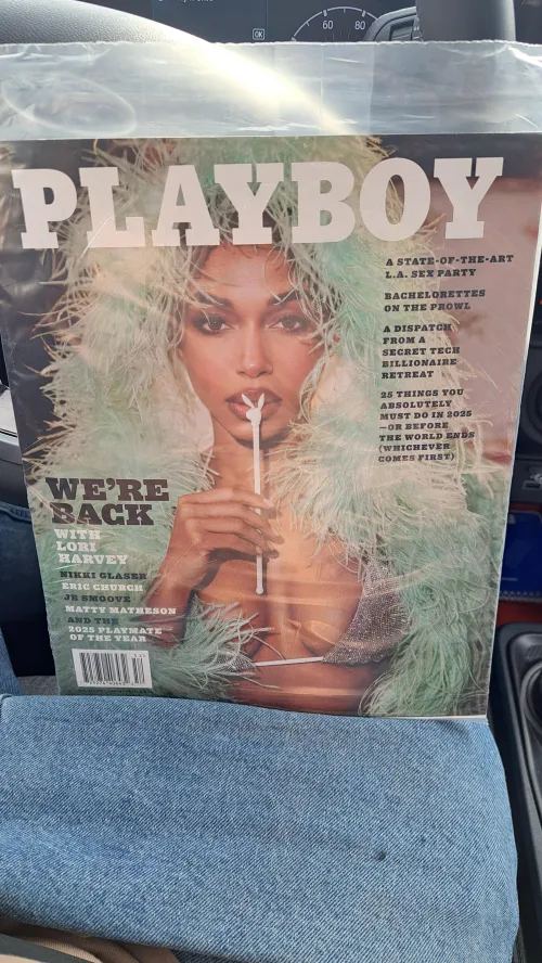 Lori Harvey (Steve's daughter) is the lovely cover girl for playboys return to print.
