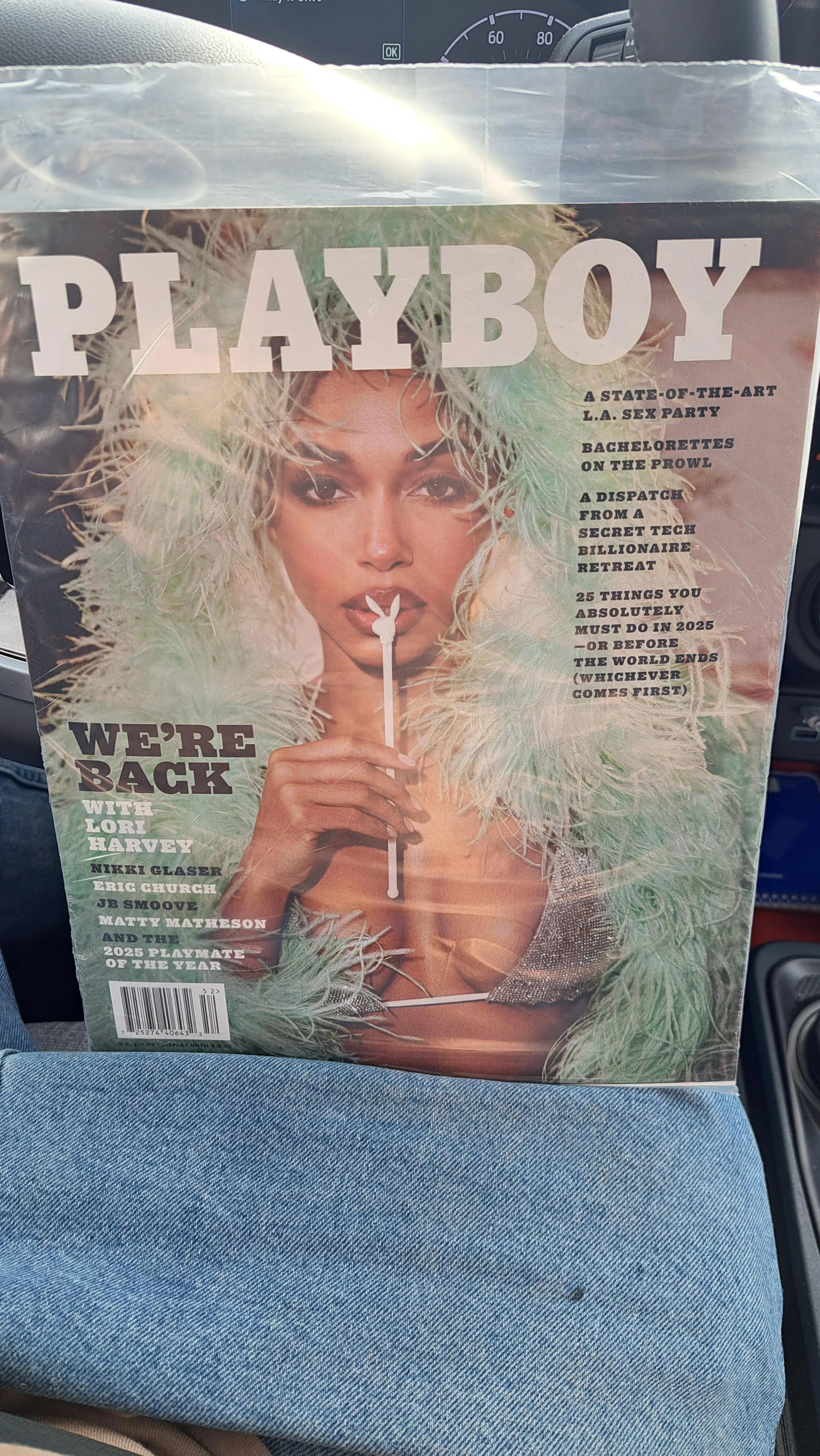 Lori Harvey (Steve's daughter) is the lovely cover girl for playboys return to print.