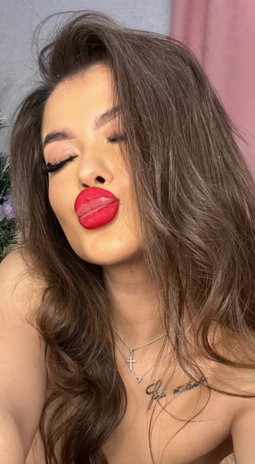 Lovely red lipstick