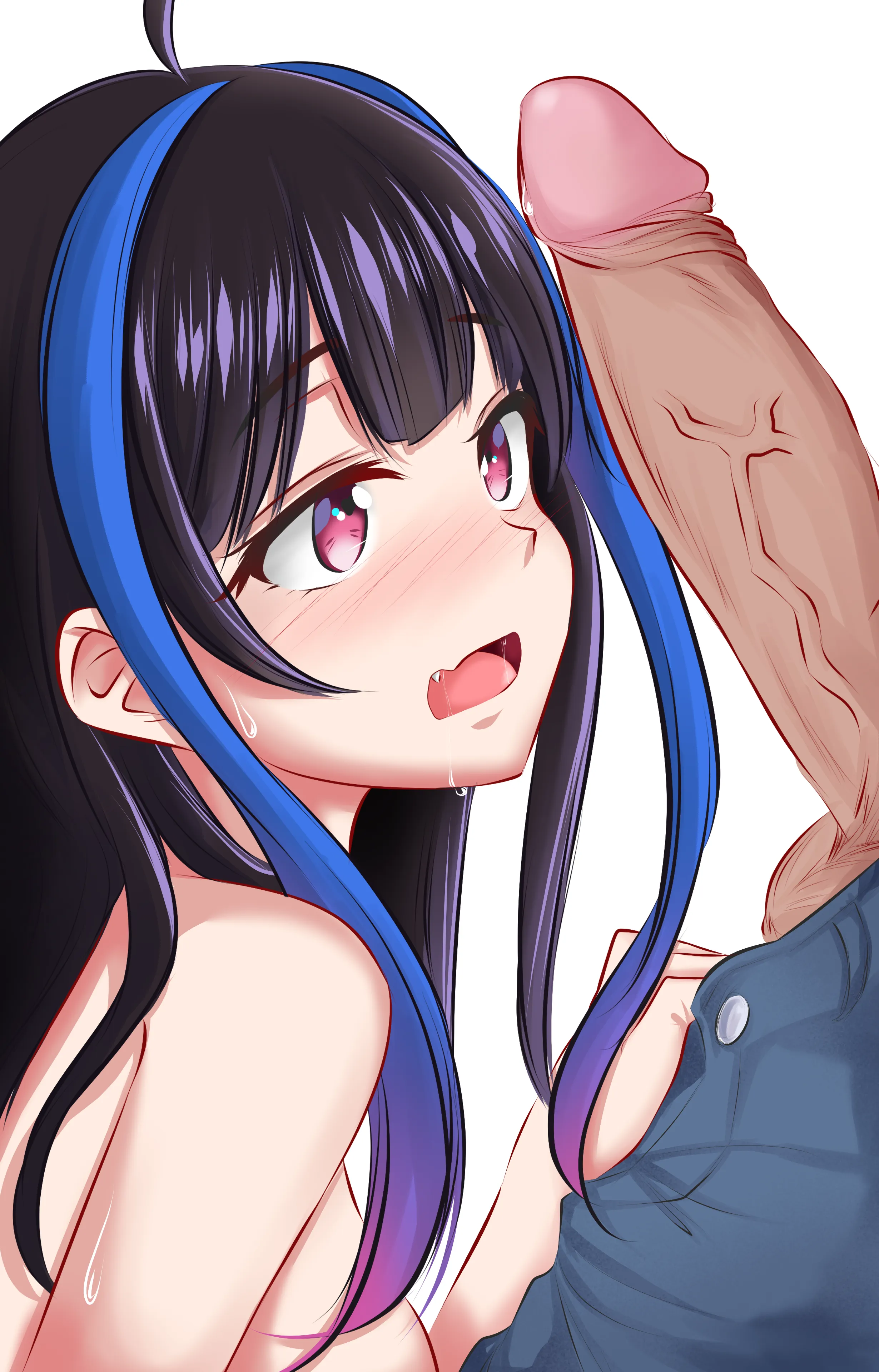 Mini ready to gobble Kazuya's cock (img from my Mini HDoujin https://aishcream.booth.pm/)