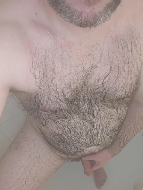 Steamy hot shower for Daddy