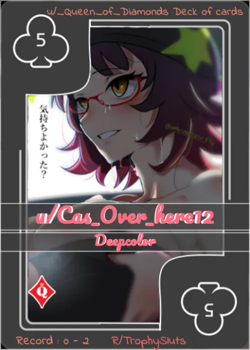 u/_Queen_of_Diamonds quickly dispatched me and turned me into her card, and I loved every second of it. the Queen is an angel and im happy to be her trophy !