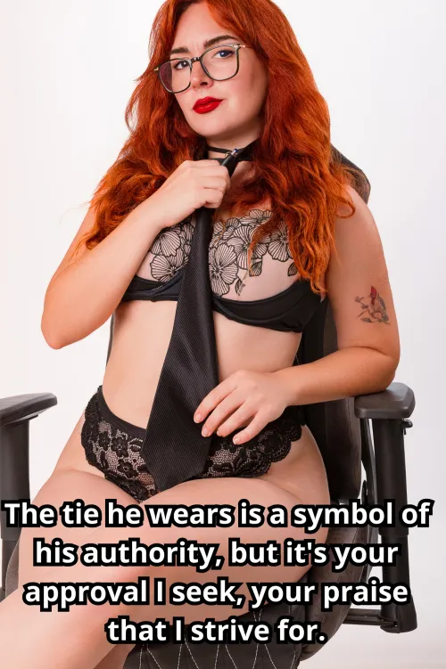 You are the master of my desires, and even as another man's tie brushes against my skin, it's your touch I crave. [No Imagefap]