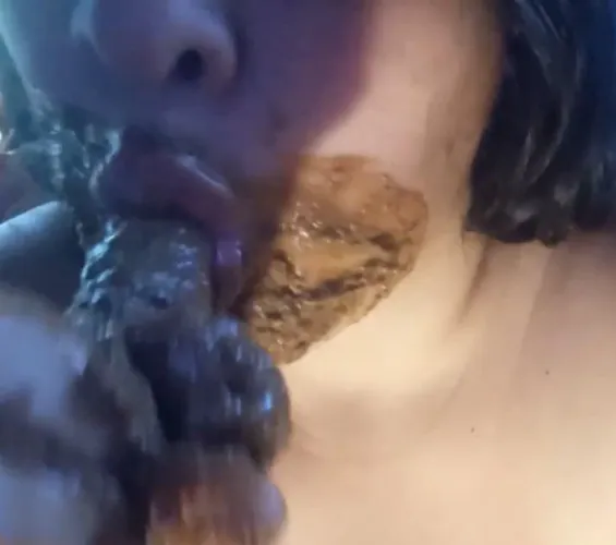 (F) Here I go again sucking on my freshly pooped turds ...