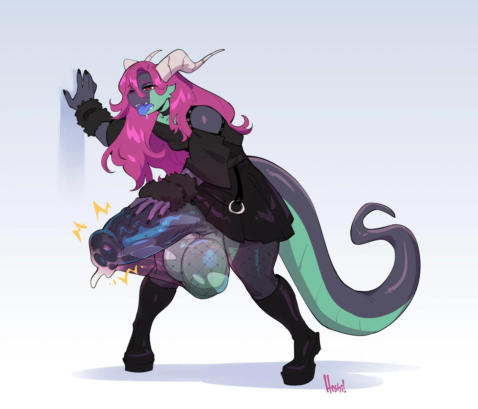 Lizard boy is quite full (art by Hoshi)