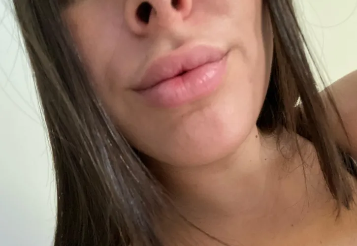 My full lips