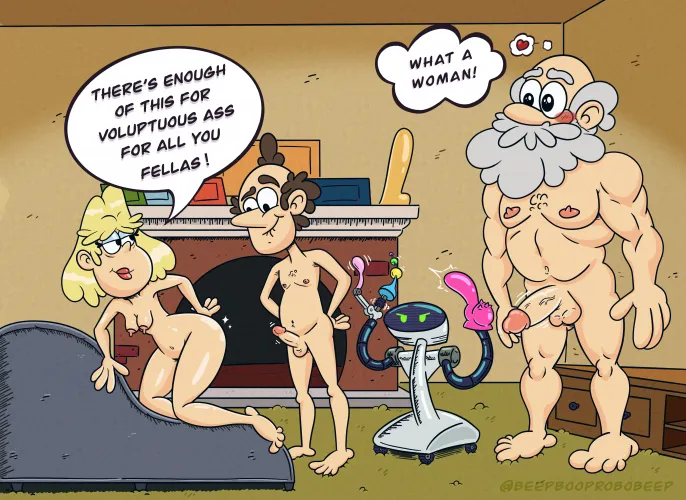 Rite about to take one Dick at a time… {Rita Loud and Lynn Loud Sr Thrust-O and random guy} (Beepbooprobobeep) [Loud House] rule 34