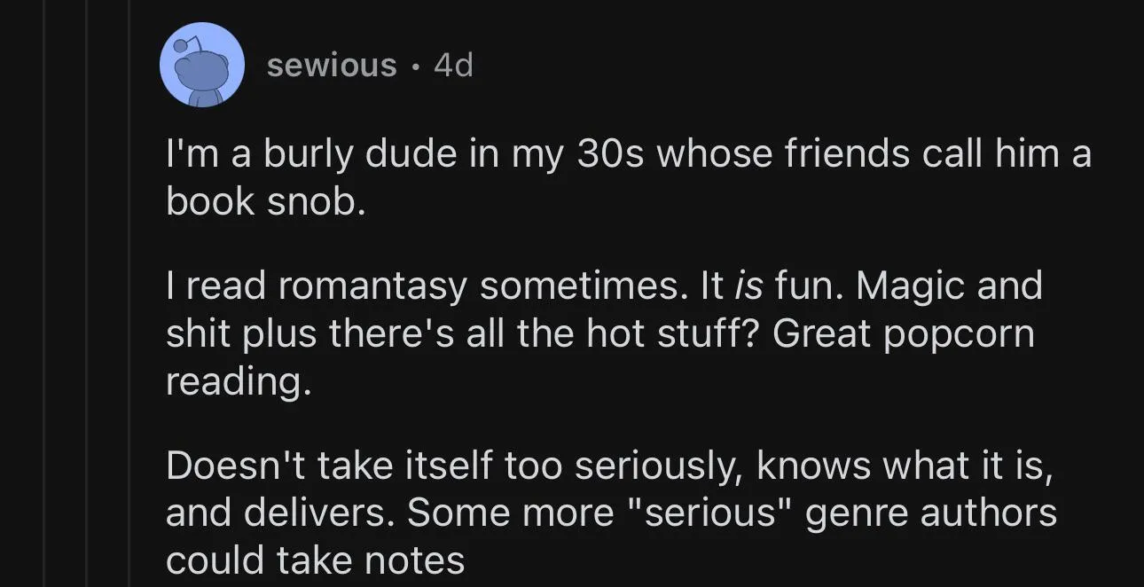 I’m a big bearded guy with a ton of tattoos and even I love to read real books like House of Suck and Bone