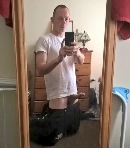 Skinny with a bent tip dick