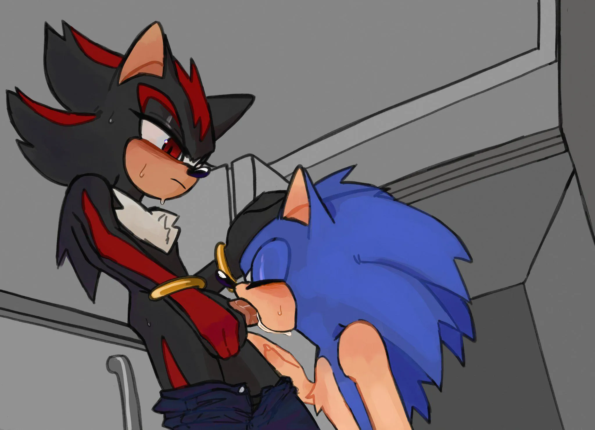 Sonic Sucking Shadow's Dick [MM] (@_browniiegt)