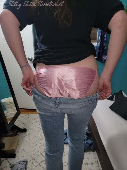 Wore these silky panties to work under my jeans today :)