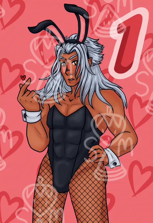 Day 1 of Drawing Every Organization XIII Member in a Bunny Suit - Xemnas