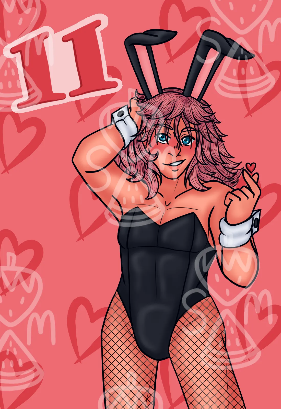 Day 11 of Drawing Every Organization XIII Member in a Bunny Suit - Marluxia