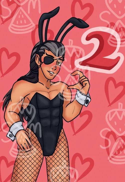 Day 2 of Drawing Every Organization XIII Member in a Bunny Suit - Xigbar