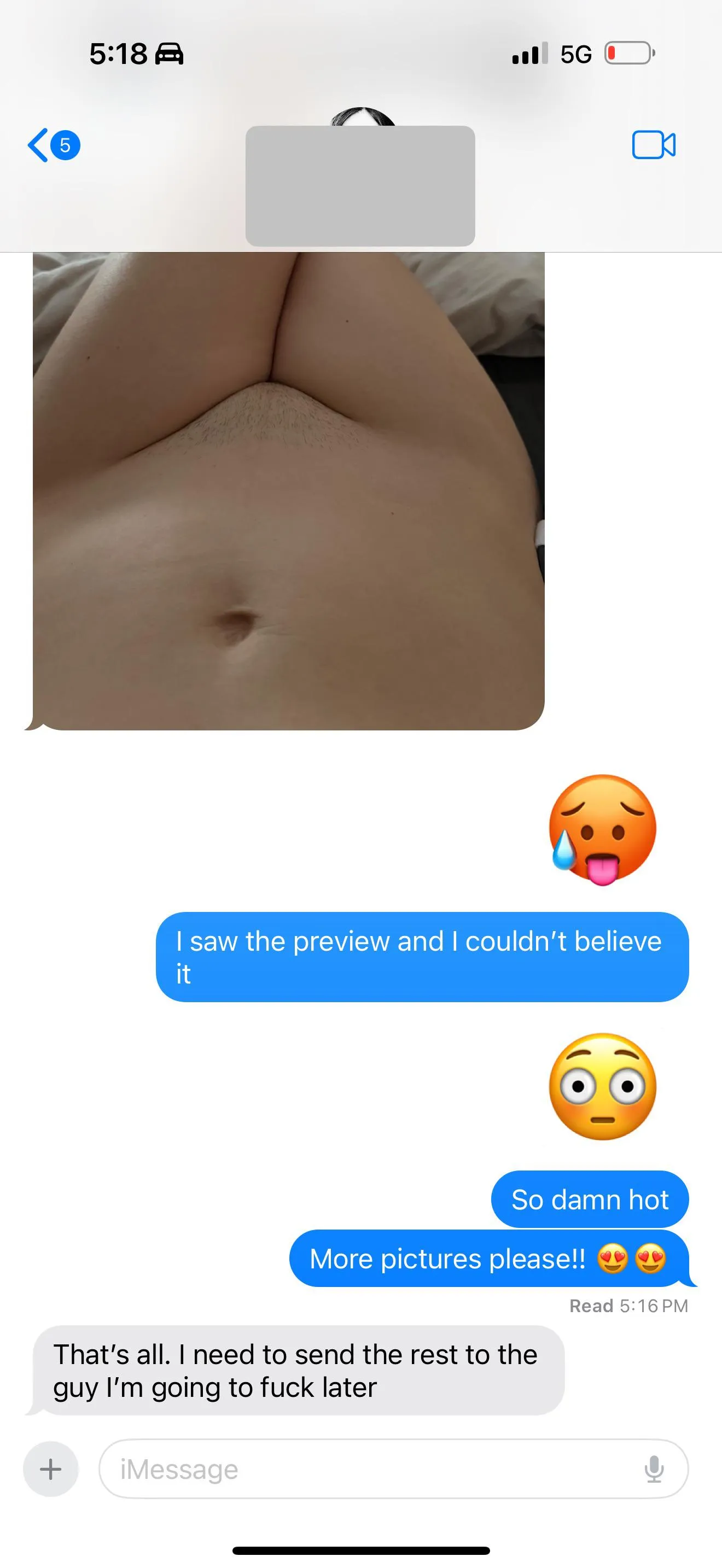 Got a text on the way home from work