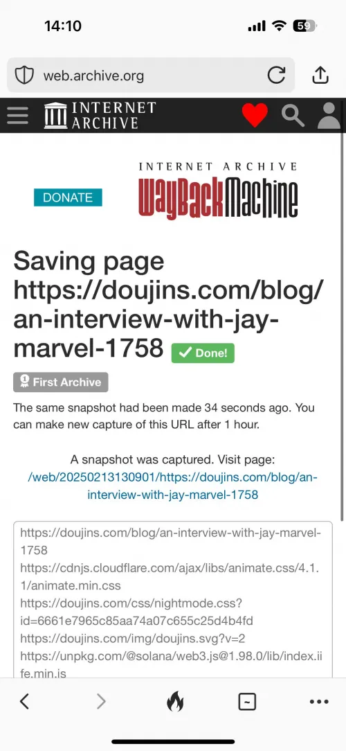 I’ve just archived this Jay marvel interview he did on Doujins website!