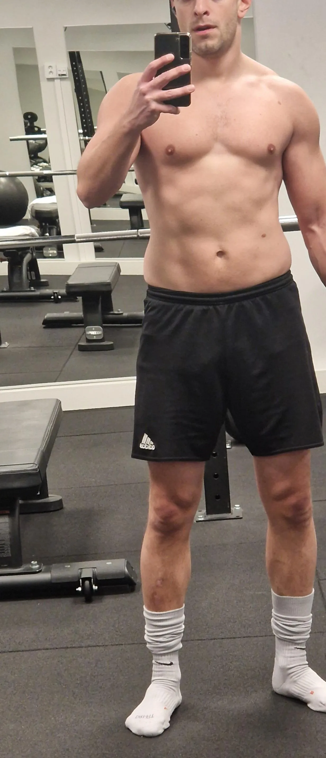 I've worked out. Now time to get me clean...