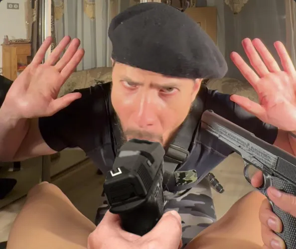 Poor guy got caught by the evil militia, this is a stick up! 