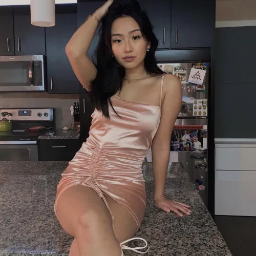 something about satin dresses turns me on to another level