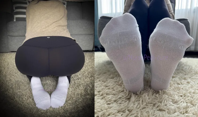 Thick booty Thursday has arrived! Love how my toes peek through these UA socks!