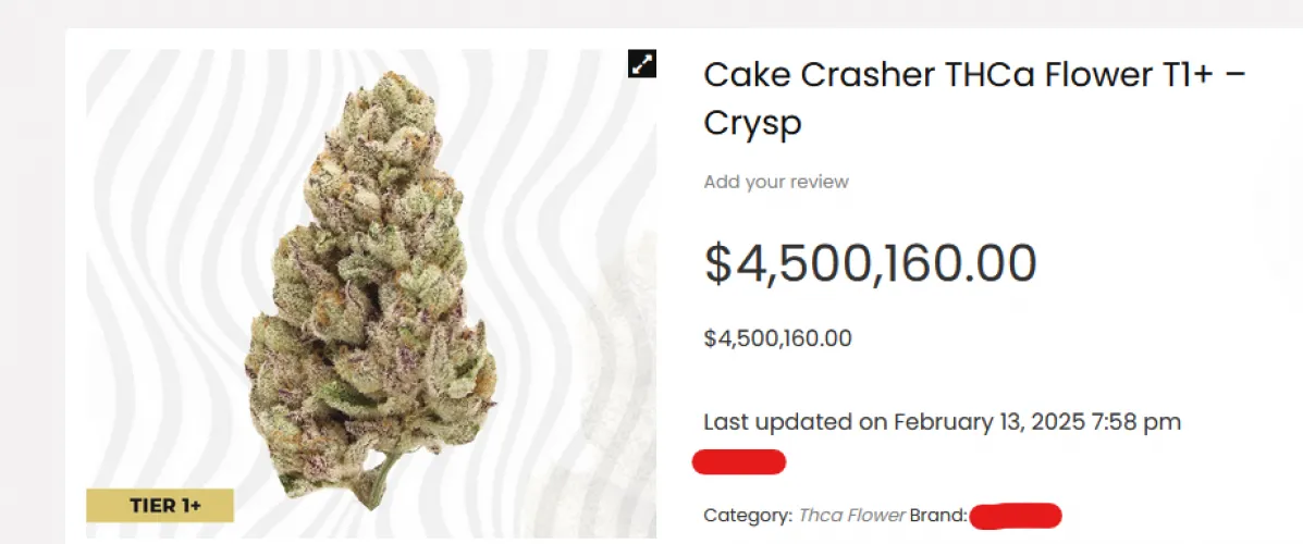 This better have been grown in another dimension and traveled 30 light years to get here