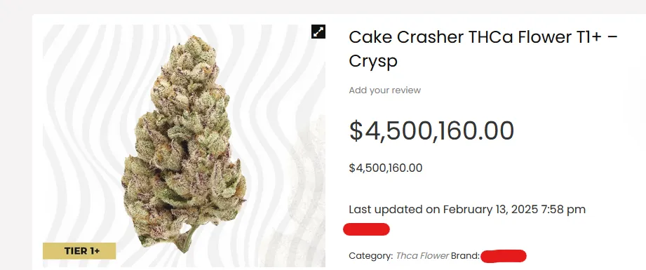 This better have been grown in another dimension and traveled 30 light years to get here