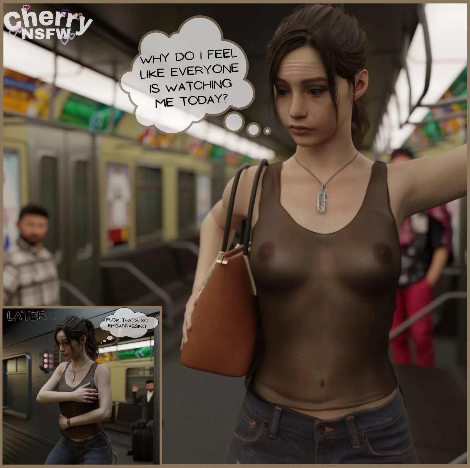 Why is everyone staring? [Claire Redfield] (Cherrynsfw01)