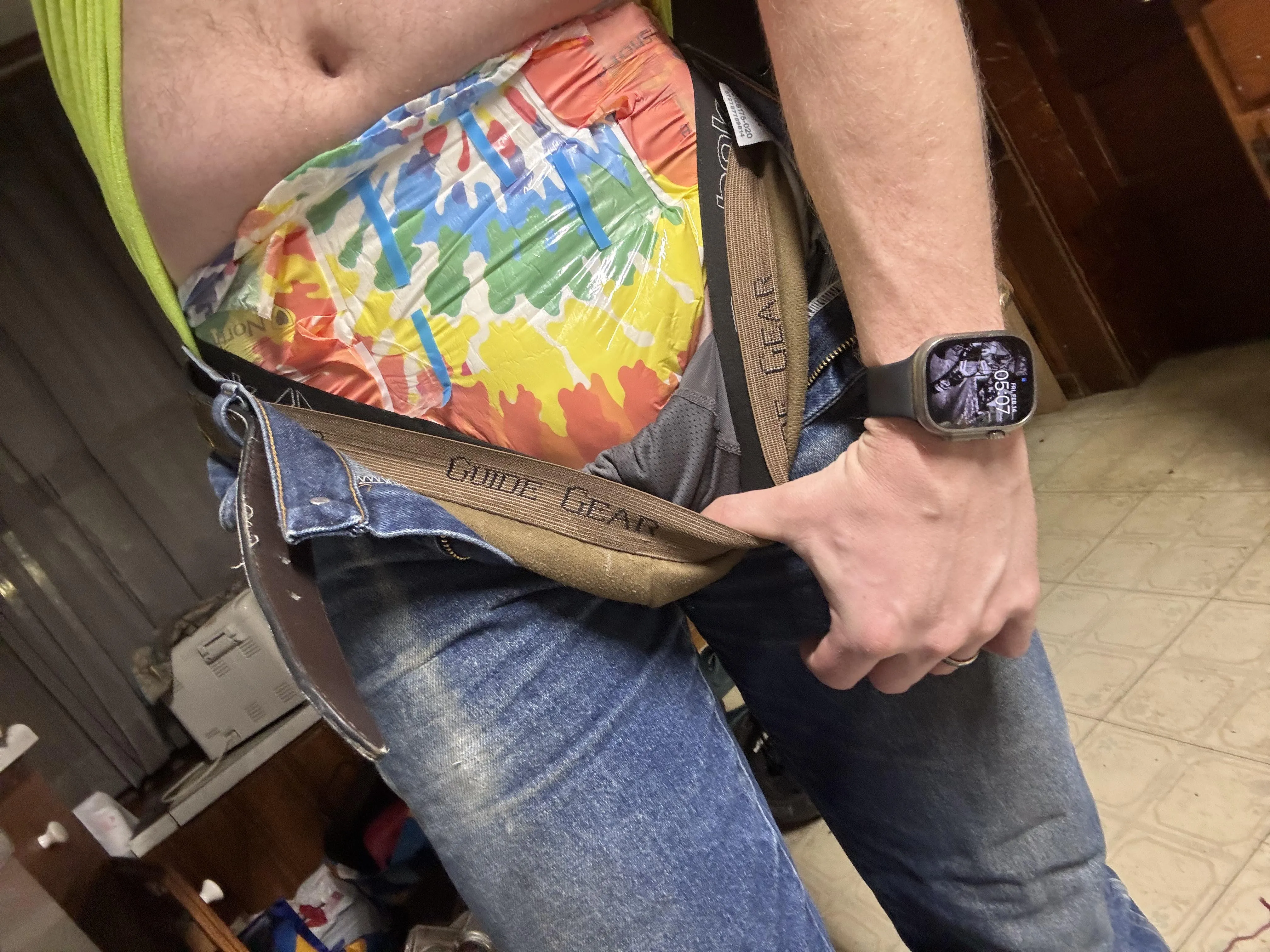 A clean diaper for work