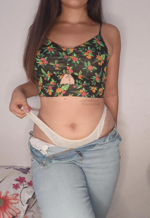 A glimpse of something soft and naughty