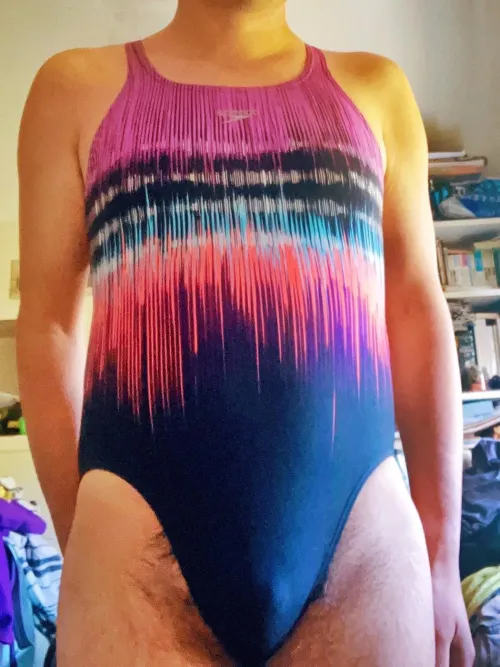 Bulging in my Purple Speedo Powerstrike Swimsuit!