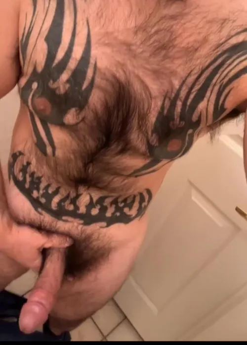 Hairy, inked and hung