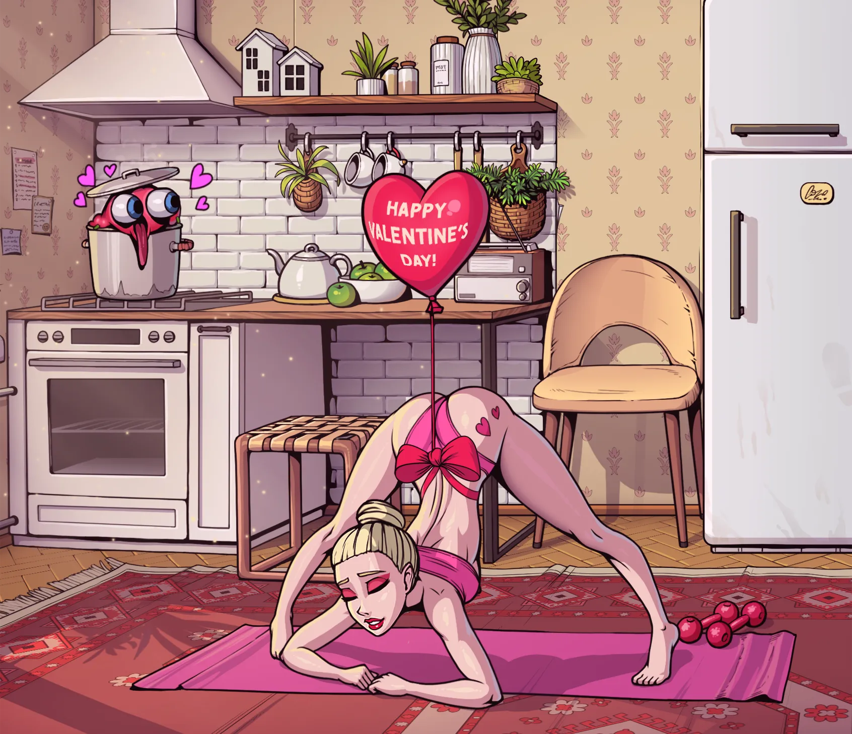 Happy Valentine’s Day! I wish your heart to always be filled with happiness, and your bowl to always have your favorite soup! [Souper game]