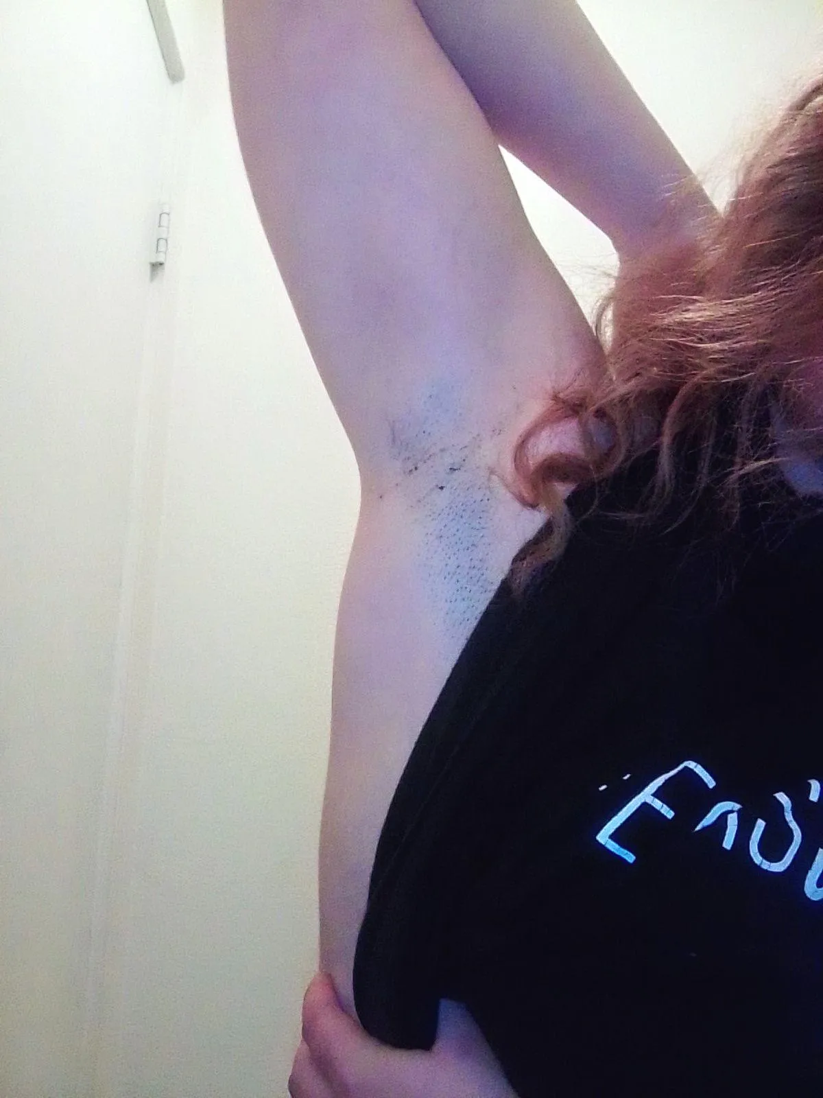 Little prickly and some sweater fuzz in my pit (: