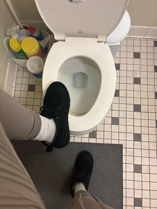 My boots or your head in the toilet