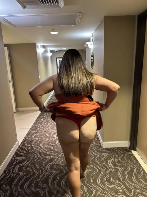 My MILF wife showing off her phat ass.