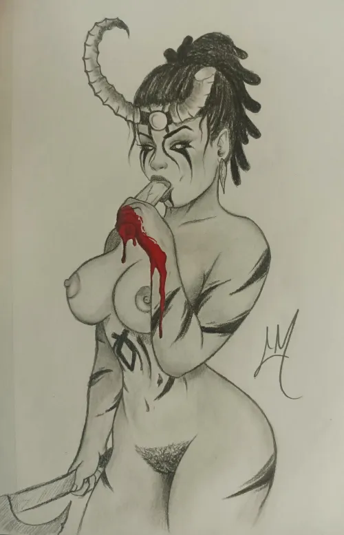 New Shaman Artwork she wasn't finished with him.