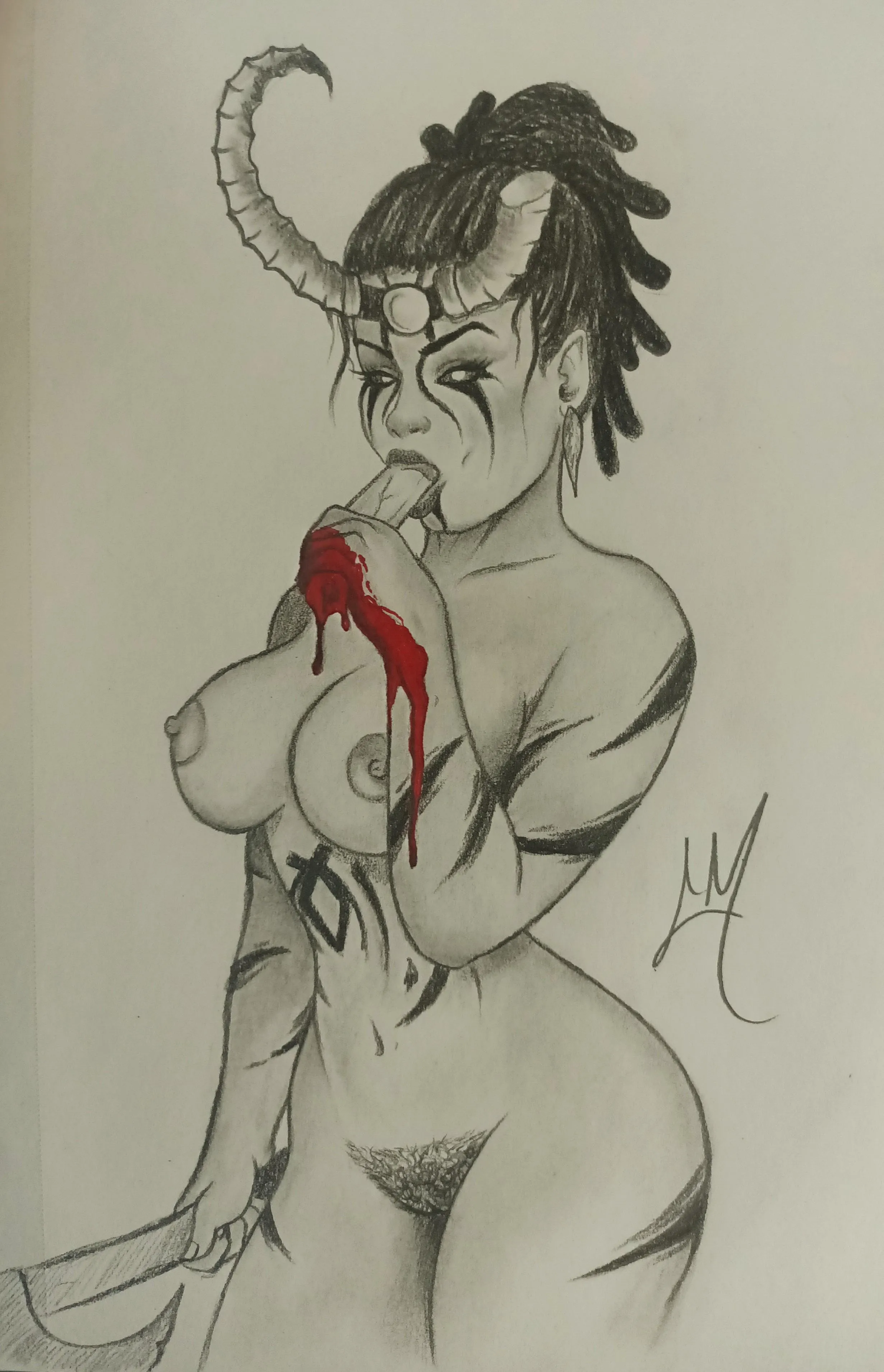 New Shaman Artwork she wasn't finished with him.