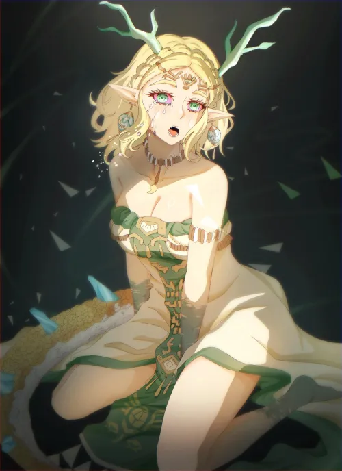 [OC] Drew half dragon Zelda because i felt like it. Also apparently this was too spicy for r/zelda