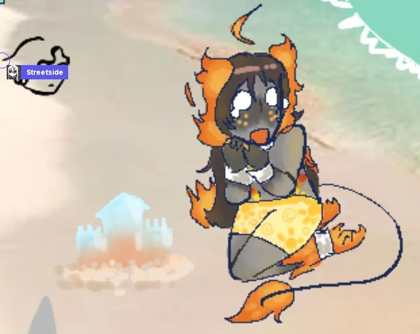 [oc] little doodle of ignis i did in a magma today